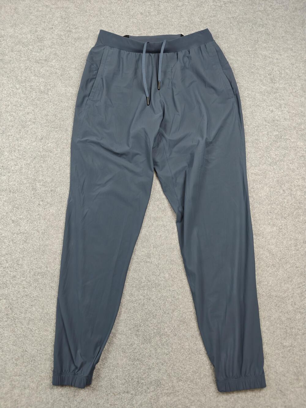 Lululemon Pants Mens Medium Blue Woven Jogger Zip Pockets Elastic Waist Stretch